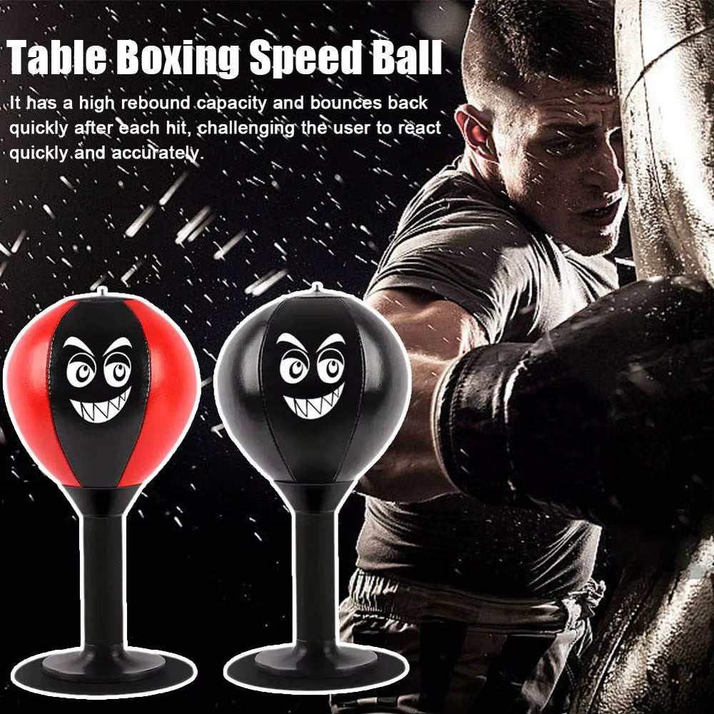 Stress Reliever Punching Bag Toy with Suction Cup Stress Buster Desk Boxing Punch Ball Reduce Tension Toys for Kids